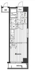 蔵前駅 徒歩1分 5階の物件間取画像